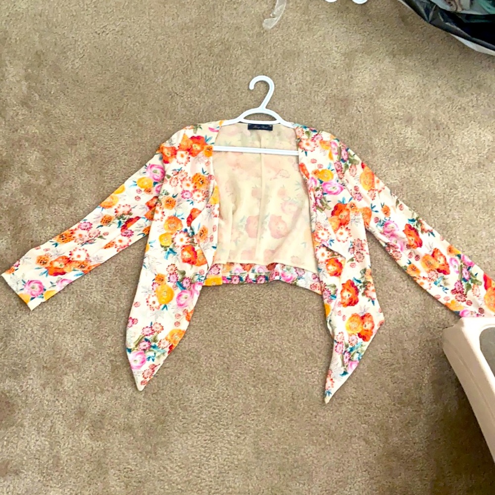 Vibrant floral cover up